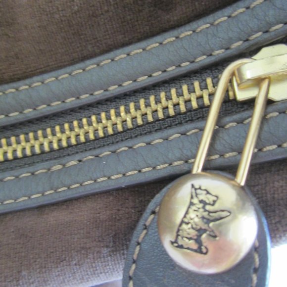 Juicy Couture Crown Brown Velvet Shoulder Hobo Bag - Picture 7 of 12